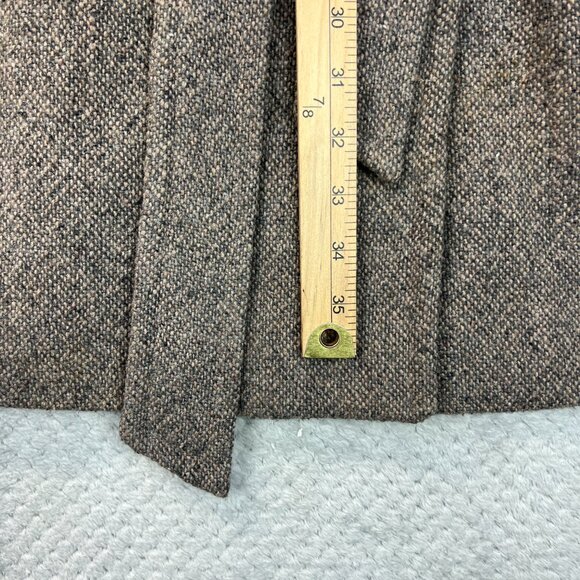 Vintage Covington Womens Coat Donegal Tweed Wool Blend Belted Outerwear Tan Sz L - Picture 8 of 16